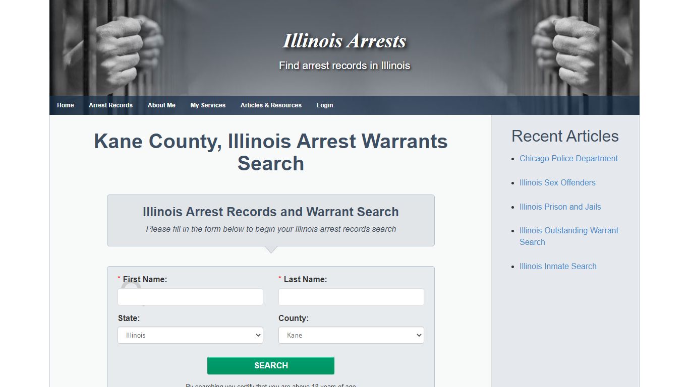Kane County, Illinois Arrest Warrants Search - Illinois ...