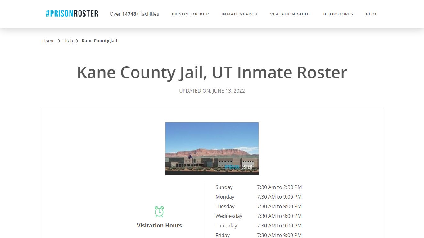 Kane County Jail, UT Inmate Roster